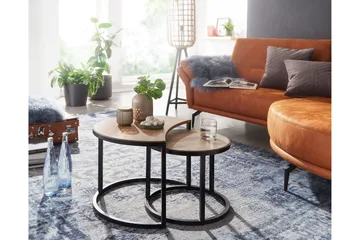 Willowdale Satsbord 60 cm Halvcirkel - Brun/Svart - Möbler - Bord & matgrupp - Soffbord