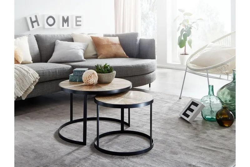 Willowdale Satsbord 60 cm Runt - Mörkgrå/Svart - Möbler - Bord & matgrupp - Soffbord