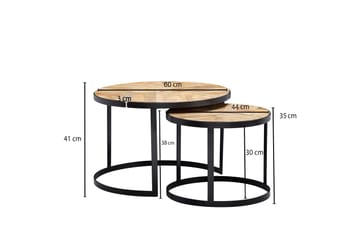 Willowdale Satsbord 60 cm Runt - Natur/Svart - Möbler - Bord & matgrupp - Soffbord