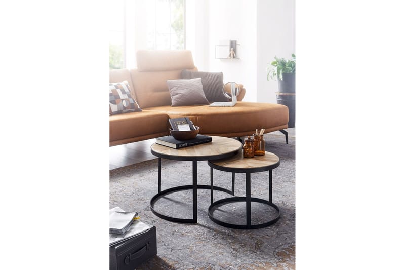 Willowdale Satsbord 60 cm Runt - Natur/Svart - Möbler - Bord & matgrupp - Soffbord