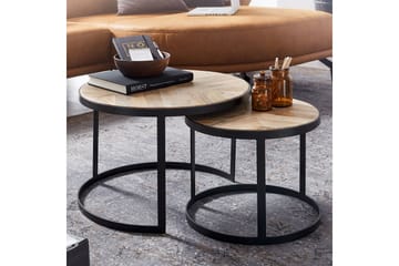 Willowdale Satsbord 60 cm Runt - Natur/Svart - Möbler - Bord & matgrupp - Soffbord