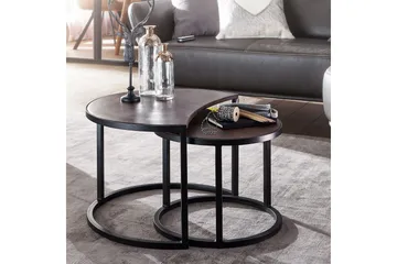 Willowdale Satsbord 60 cm Runt - Teak/Svart - Möbler - Bord & matgrupp - Soffbord