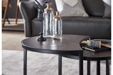 Willowdale Satsbord 60 cm Runt - Teak/Svart - Möbler - Bord & matgrupp - Soffbord