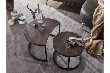 Willowdale Satsbord 60 cm Runt - Teak/Svart - Möbler - Bord & matgrupp - Soffbord