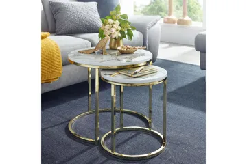 Willowdale Satsbord 80 cm Runt - Vit/Grå - Möbler - Bord & matgrupp - Soffbord