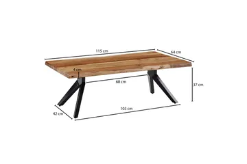 Willowdale Soffbord 115 cm - Brun/Svart - Möbler - Bord & matgrupp - Soffbord