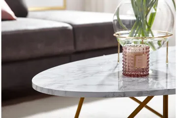 Willowdale Soffbord 120 cm Ovalt - Vit/Guld - Möbler - Bord & matgrupp - Soffbord