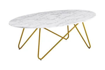 Willowdale Soffbord 120 cm Ovalt - Vit/Guld - Möbler - Bord & matgrupp - Soffbord