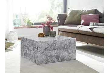 Willowdale Soffbord 60 cm Marmormönster - Vit/Grå - Möbler - Bord & matgrupp - Soffbord