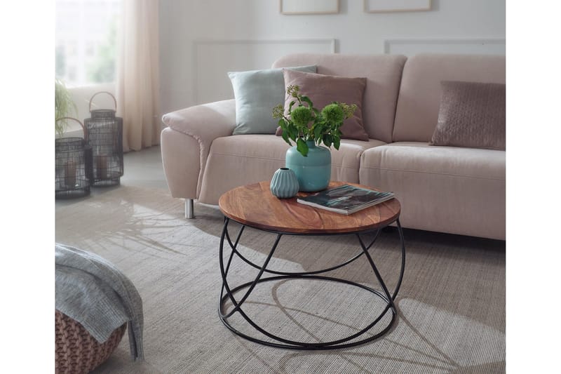 Willowdale Soffbord 60 cm Runt - Trä/Valnötsbrun/Svart - Möbler - Bord & matgrupp - Soffbord