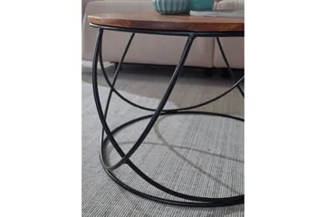 Willowdale Soffbord 60 cm Runt - Trä/Valnötsbrun/Svart - Möbler - Bord & matgrupp - Soffbord