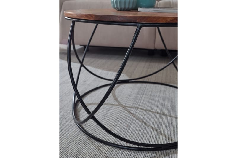 Willowdale Soffbord 60 cm Runt - Trä/Valnötsbrun/Svart - Möbler - Bord & matgrupp - Soffbord