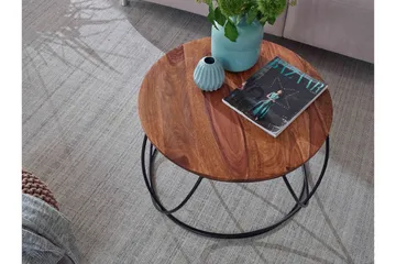 Willowdale Soffbord 60 cm Runt - Trä/Valnötsbrun/Svart - Möbler - Bord & matgrupp - Soffbord