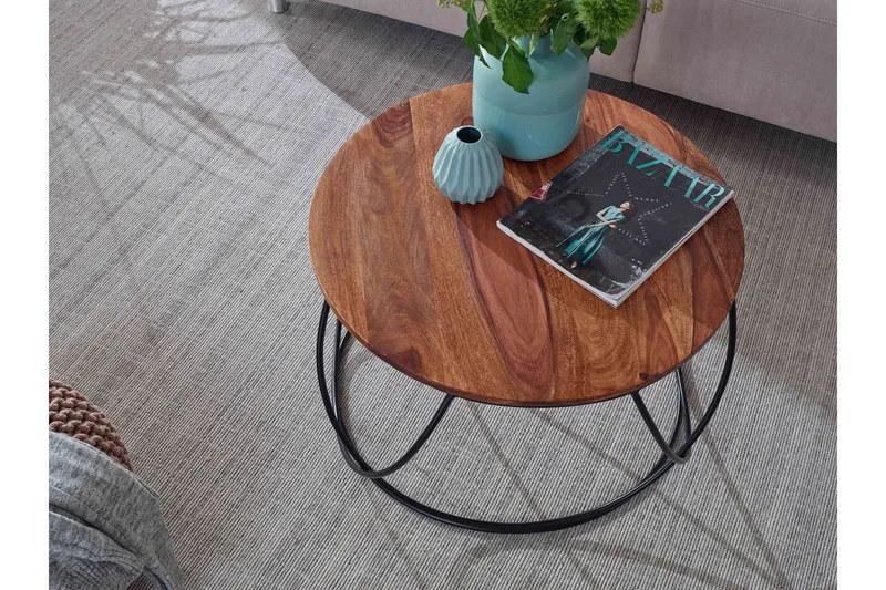 Willowdale Soffbord 60 cm Runt - Trä/Valnötsbrun/Svart - Möbler - Bord & matgrupp - Soffbord