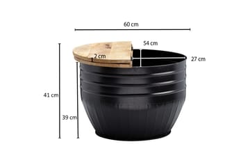 Willowdale Soffbord 60x41 cm Runt - Brun/Svart - Möbler - Bord & matgrupp - Soffbord