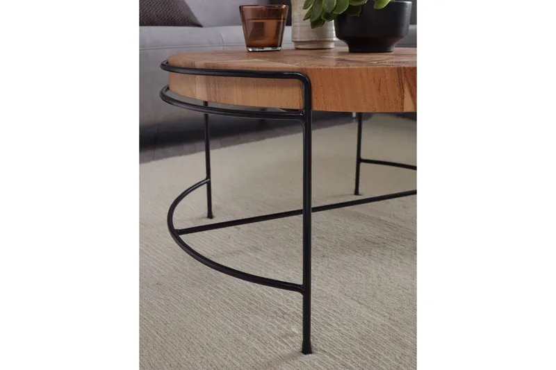 Willowdale Soffbord 62x40 cm Runt - Brun/Svart - Möbler - Bord & matgrupp - Soffbord