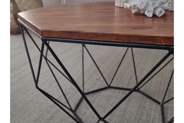 Willowdale Soffbord 66 cm Hexagon - Valnötsbrun/Svart - Möbler - Bord & matgrupp - Soffbord