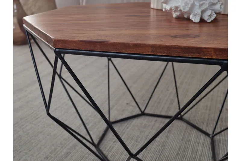 Willowdale Soffbord 66 cm Hexagon - Valnötsbrun/Svart - Möbler - Bord & matgrupp - Soffbord