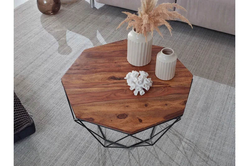 Willowdale Soffbord 66 cm Hexagon - Valnötsbrun/Svart - Möbler - Bord & matgrupp - Soffbord