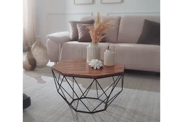 Willowdale Soffbord 66 cm Hexagon - Valnötsbrun/Svart - Möbler - Bord & matgrupp - Soffbord