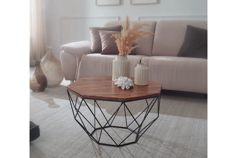 Willowdale Soffbord 66 cm Hexagon - Valnötsbrun/Svart - Möbler - Bord & matgrupp - Soffbord