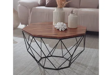 Willowdale Soffbord 66 cm Hexagon - Valnötsbrun/Svart - Möbler - Bord & matgrupp - Soffbord