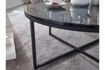 Willowdale Soffbord 80 cm Runt - Svart/Grå - Möbler - Bord & matgrupp - Soffbord