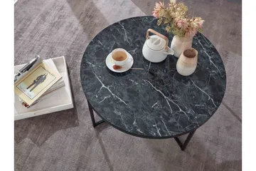 Willowdale Soffbord 80 cm Runt - Svart/Grå - Möbler - Bord & matgrupp - Soffbord