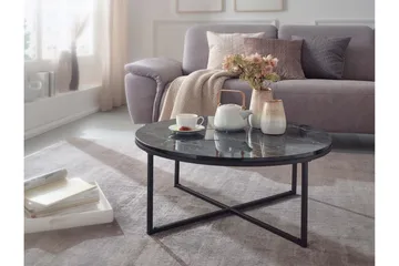 Willowdale Soffbord 80 cm Runt - Svart/Grå - Möbler - Bord & matgrupp - Soffbord