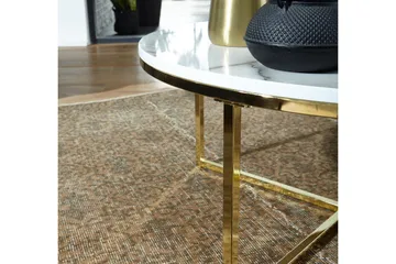 Willowdale Soffbord 80 cm Runt - Vit/Grå/Guld - Möbler - Bord & matgrupp - Soffbord