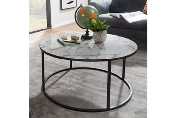 Willowdale Soffbord 80 cm Runt - Vit/Svart - Möbler - Bord & matgrupp - Soffbord