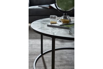 Willowdale Soffbord 80 cm Runt - Vit/Svart - Möbler - Bord & matgrupp - Soffbord