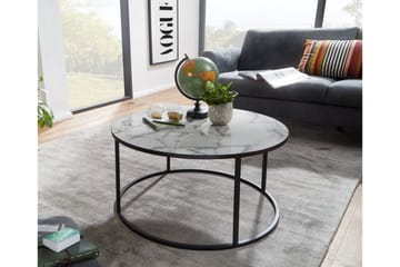 Willowdale Soffbord 80 cm Runt - Vit/Svart - Möbler - Bord & matgrupp - Soffbord