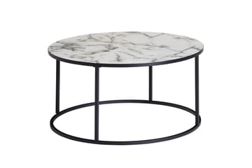 Willowdale Soffbord 80 cm Runt - Vit/Svart - Möbler - Bord & matgrupp - Soffbord