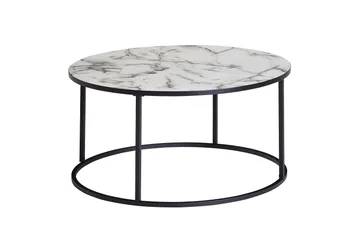 Willowdale Soffbord 80 cm Runt - Vit/Svart - Möbler - Bord & matgrupp - Soffbord