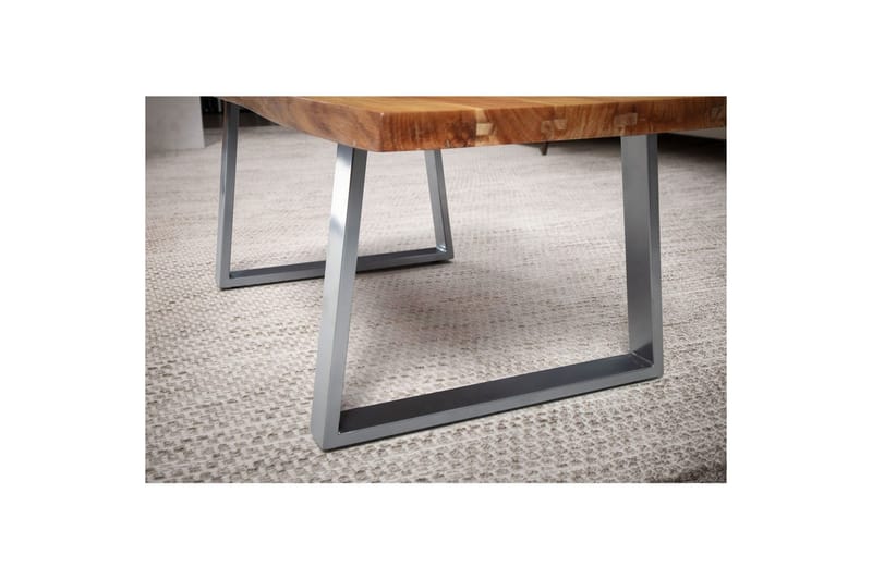 Soffbord Wohnling 120 cm massivt trä träd kant rektangulärt lantligt hus Silver, Raka Löpare - Silver, Raka Löpare - Möbler - Bord & matgrupp - Soffbord