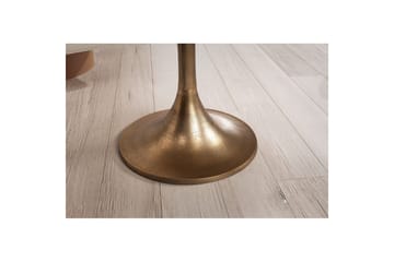 Soffbord Wohnling 60 cm rund industristil med guldfärgad metallram - Möbler - Bord & matgrupp - Soffbord