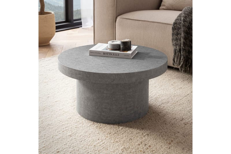 Soffbord Wohnling 60 cm vardagsrumsbord soffbord runt litet soffbord modern Grå - Grå - Möbler - Bord & matgrupp - Soffbord