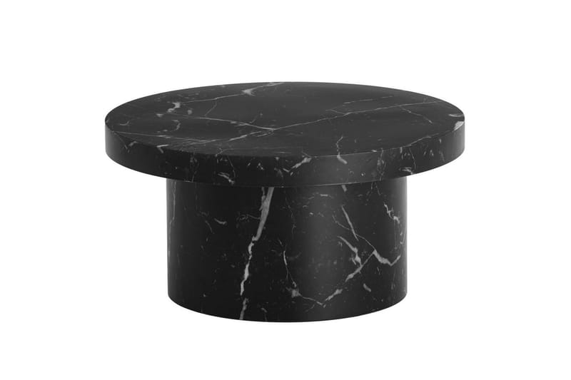 Soffbord Wohnling 60 cm vardagsrumsbord soffbord runt litet soffbord modern Marmor Svart - Marmor Svart - Möbler - Bord & matgrupp - Soffbord