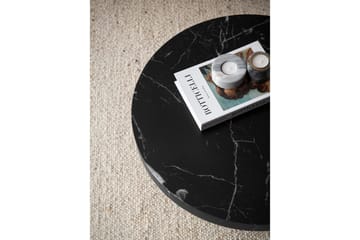 Soffbord Wohnling 60 cm vardagsrumsbord soffbord runt litet soffbord modern Marmor Svart - Marmor Svart - Möbler - Bord & matgrupp - Soffbord