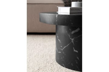 Soffbord Wohnling 60 cm vardagsrumsbord soffbord runt litet soffbord modern Marmor Svart - Marmor Svart - Möbler - Bord & matgrupp - Soffbord