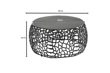 Soffbord Wohnling aluminiumgjutning, rund 60 cm handgjord, modern stil Svart - Svart - Möbler - Bord & matgrupp - Soffbord