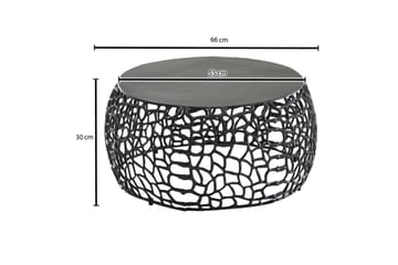 Soffbord Wohnling aluminiumgjutning, rund 60 cm handgjord, modern stil Svart - Svart - Möbler - Bord & matgrupp - Soffbord