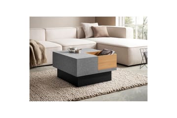 Soffbord Wohnling Betong-look fyrkantig 65 cm med förvaringsutrymme modern look - Möbler - Bord & matgrupp - Soffbord