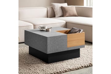 Soffbord Wohnling Betong-look fyrkantig 65 cm med förvaringsutrymme modern look - Möbler - Bord & matgrupp - Soffbord