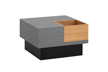 Soffbord Wohnling Betong-look fyrkantig 65 cm med förvaringsutrymme modern look - Möbler - Bord & matgrupp - Soffbord