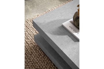 Soffbord Wohnling fyrkant 60 cm, stenoptikstil, modern look Grå - Grå - Möbler - Bord & matgrupp - Soffbord