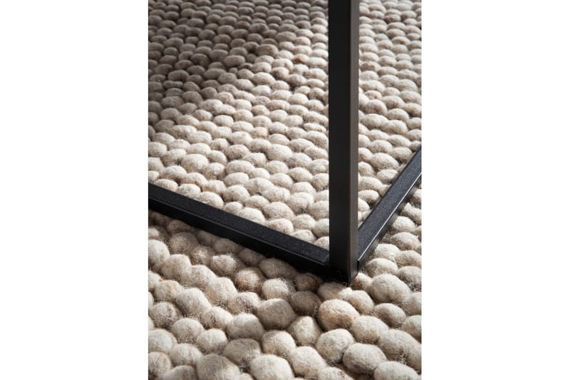Soffbord Wohnling fyrkant 60 cm stenoptikstil, klassisk metallram, modern look Beige - Beige - Möbler - Bord & matgrupp - Soffbord