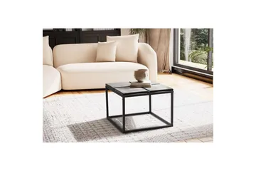 Soffbord Wohnling Fyrkantig Glas 58 cm Klassisk Metallram Modern - Möbler - Bord & matgrupp - Soffbord