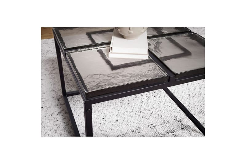 Soffbord Wohnling Fyrkantig Glas 58 cm Klassisk Metallram Modern - Möbler - Bord & matgrupp - Soffbord